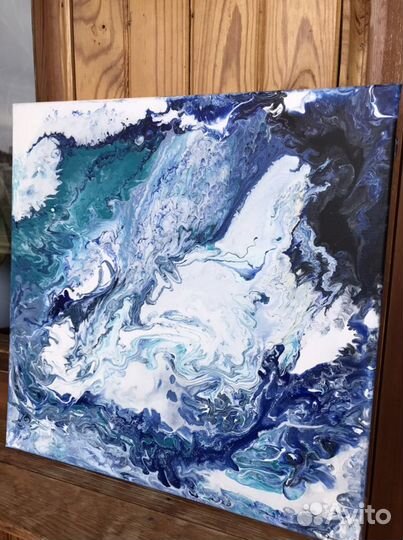 Картина акрил флюид арт