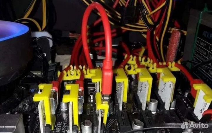 Фиксатор, зажим pci e x1 райзера для майнинга