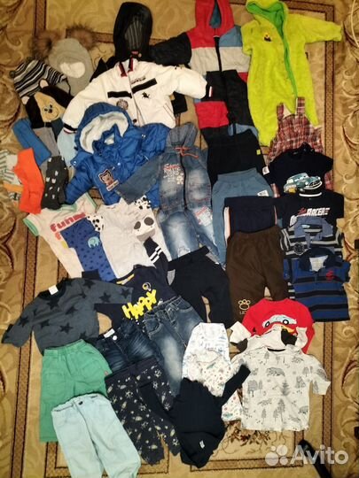 Большой пакет вещей на мальчика 68-80