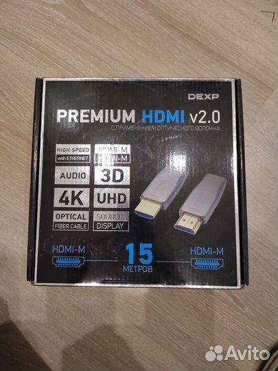 Кабель hdmi 2.0 Dexp Premium 15 м