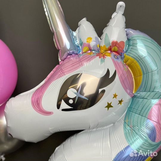 Набор из гелиевых воздушных шаров Единорог