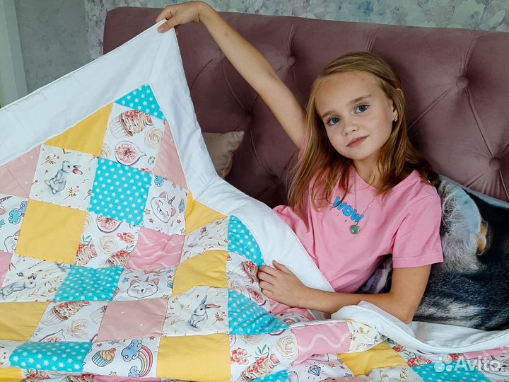 Лоскутный пододеяльник-плед L, пэчворк