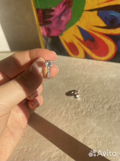 Серебряные серьги с фианитами