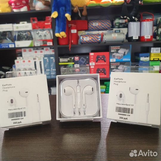 Наушники для iPhone с выходом 3,5мм новые гарантия