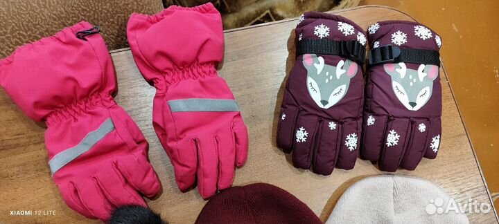 Шапка и перчатки для девочки