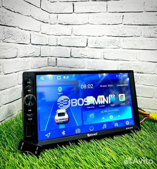 Магнитола 7 дюймов 2/32 гб bos mini 8701 арт636