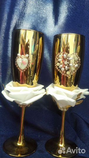 Свадебные фужеры новые