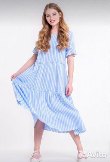 Платье летнее каскадное