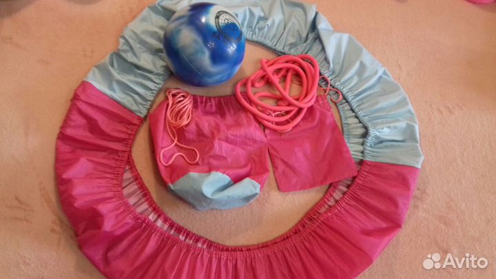 Мяч,скакалка + чехлы для аксессуаров худож. гимн