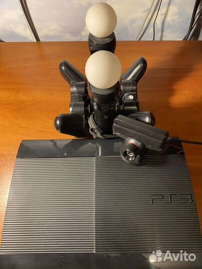 PlayStation3 + камера и move джойстики + 12 игр
