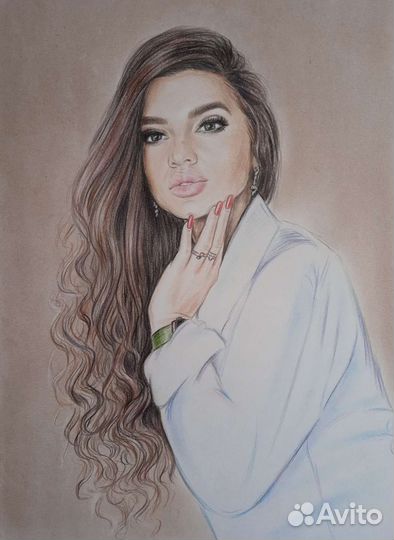 Портреты по фото карандашами или акварелью