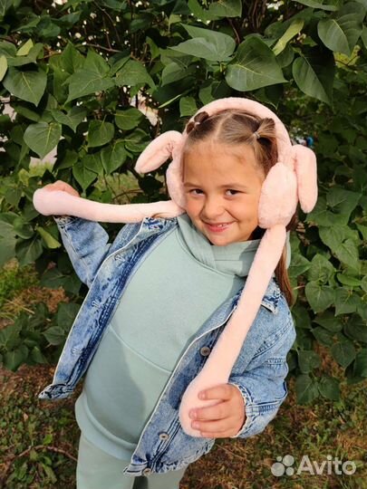 Меховые наушники с ушками