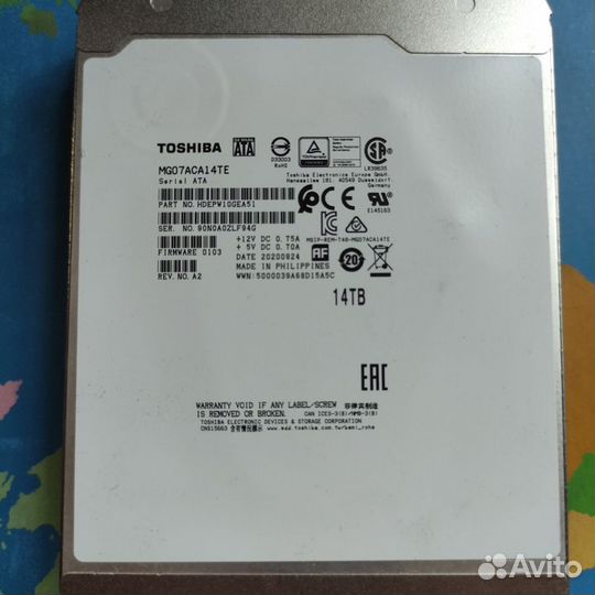 Жесткий диск HDD SAS SATA 4-14 TB