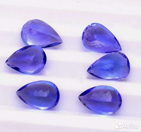 Природный топаз и аметист комплект