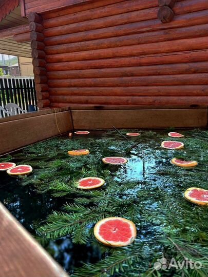 Банный чан на дровах с бассейном, аромапарение