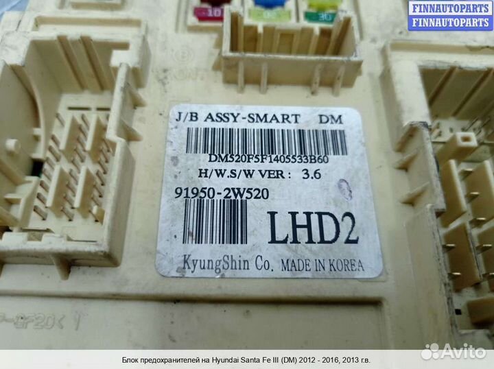 Блок предохранителей Hyundai Santa Fe III (DM, NC), 2013 2.0 Бензин