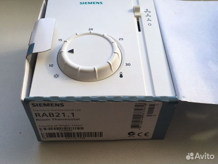 Термостат RAB21.1 Siemens для фанкойла
