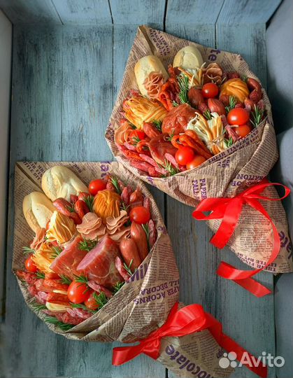 Колбасные мужские букеты на 23 февраля