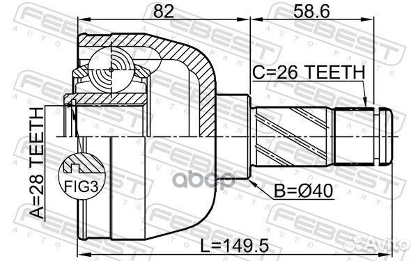 2111-gallh ШРУС внутренний Ford mondeo 07-14 2