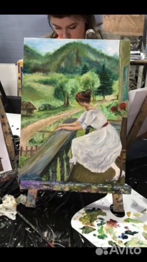 Картина маслом на холсте пейзаж