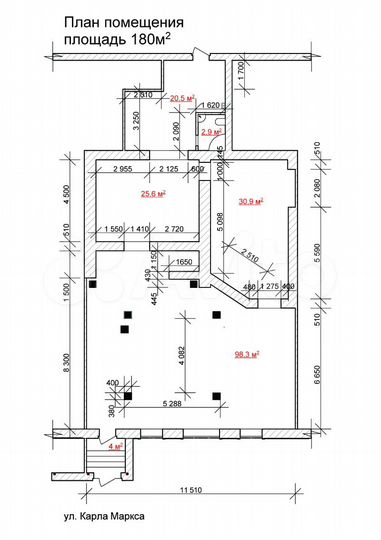 Свободного назначения, 180 м²