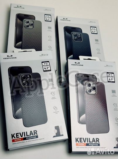 Чехол Kevlar iPhone 15 Pro/Pro Max Simba MagSafe