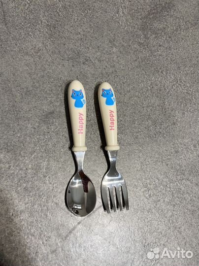 Детский столовый набор ложка и вилка