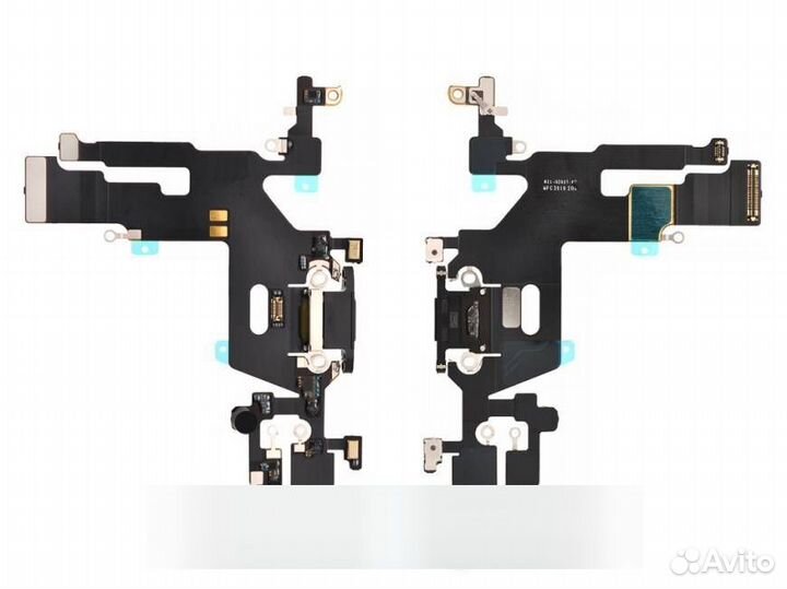 Шлейф для iPhone 11 + разъем зарядки + микрофон ч