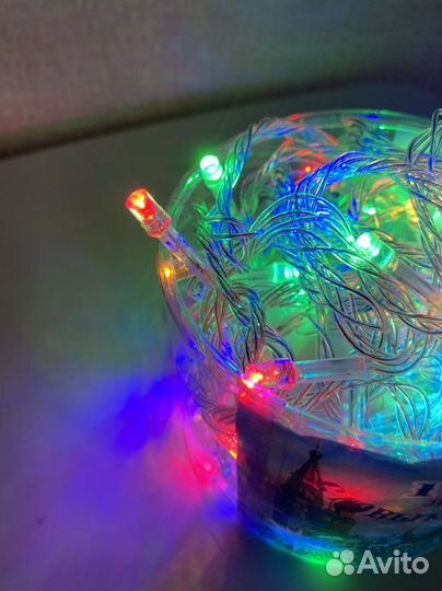 Гирлянда цветная LED, 100 ламп