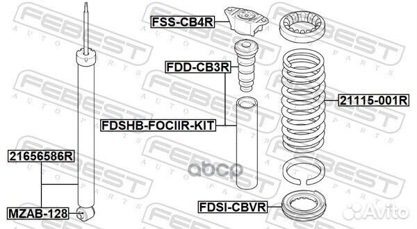 Пружина задняя 21115001R Febest