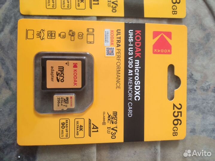 Карта памяти kodak Micro SD 64гб 128гб 256 гб
