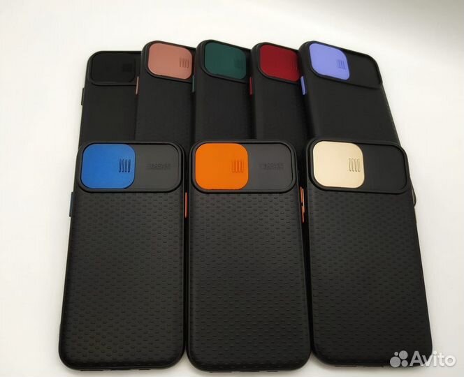 Чехол силиконовый Slide camera для iPhone