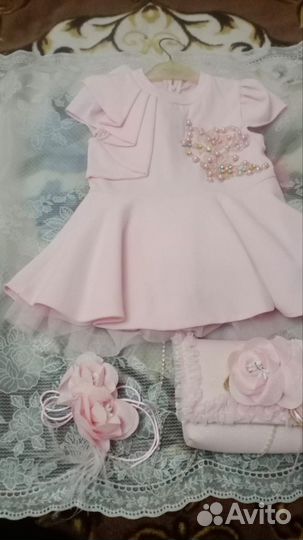 Платье детское с сумочкой