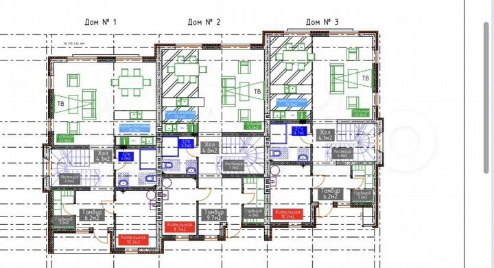 Таунхаус 155 м² на участке 3,5 сот.