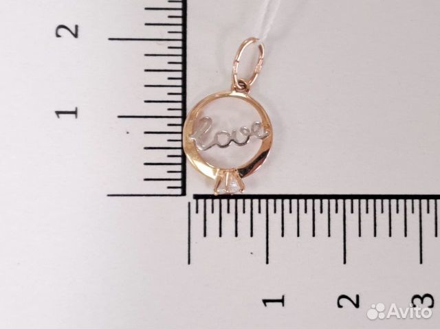 Подвеска с синтетическим камнем Золото