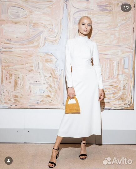 Платье Ololol белое 40 размер