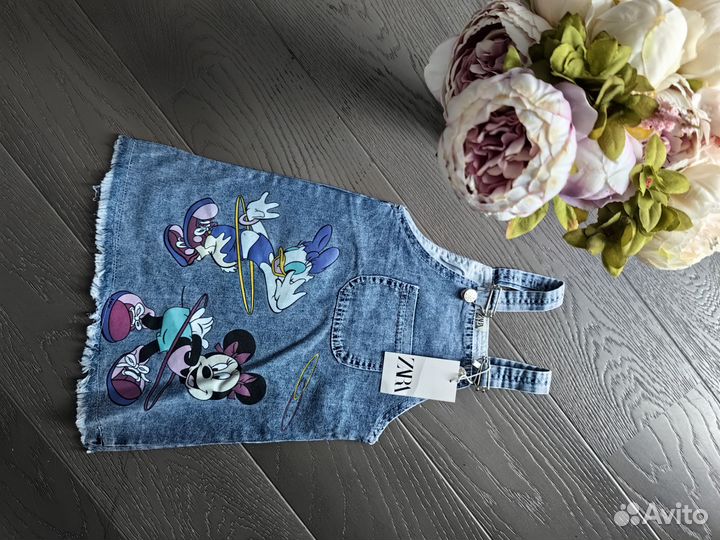 Джинсовое платье zara 98