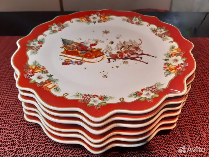 Тарелки 2 шт х 27 см Новогодние