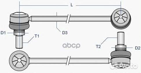 Тяга стабилизатора VW T5 03- пер.подв.лев/прав
