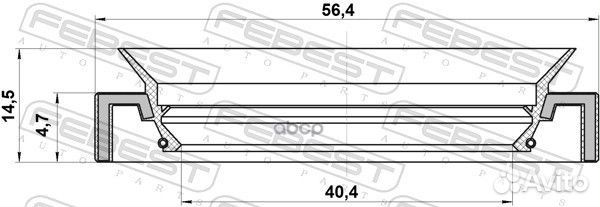 Сальник 49565-38700; 95HAY42560514X Febest