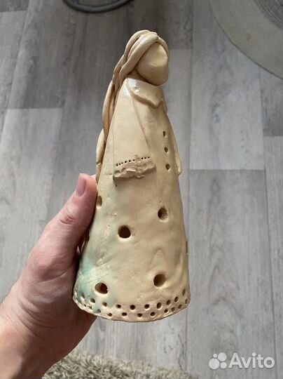 Ангел подсвечник из глины