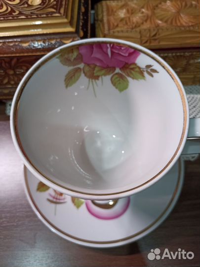 Бокал с блюдцем новый