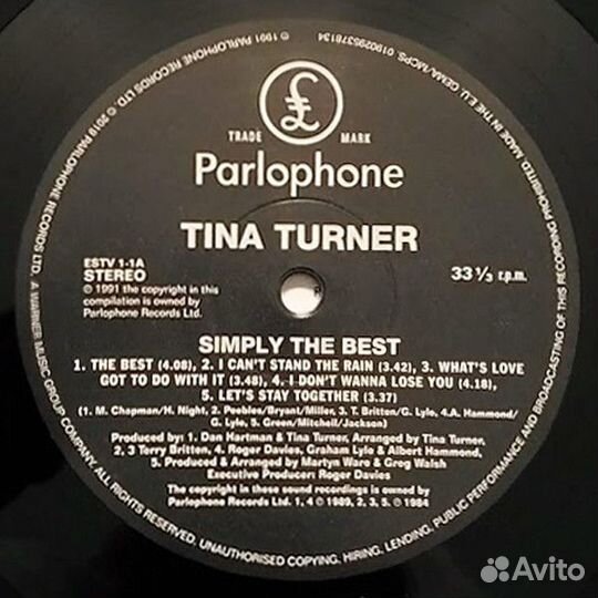 Виниловая пластинка Turner, Tina, Simply The Best