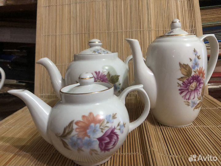 Фарфор СССР чайник кофейник сахарница