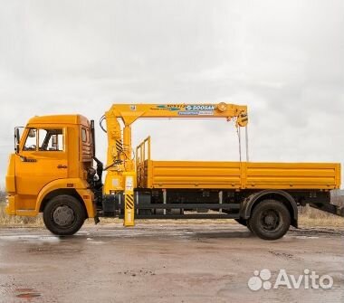 Аренда и услуги манипулятора, стрела 3 т, 7.4 м, борт 5.5 т, 5.5 м