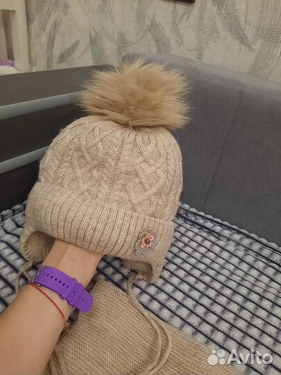 Комплект шапка, снуд зима