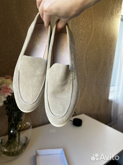 Лоферы из натуральной замши