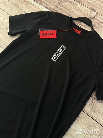 Футболка Hugo Boss черная мужская