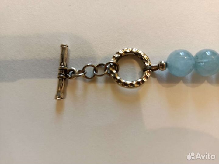 Браслет из натурального аквамарина