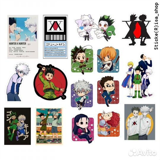Аниме стикеры в наборе